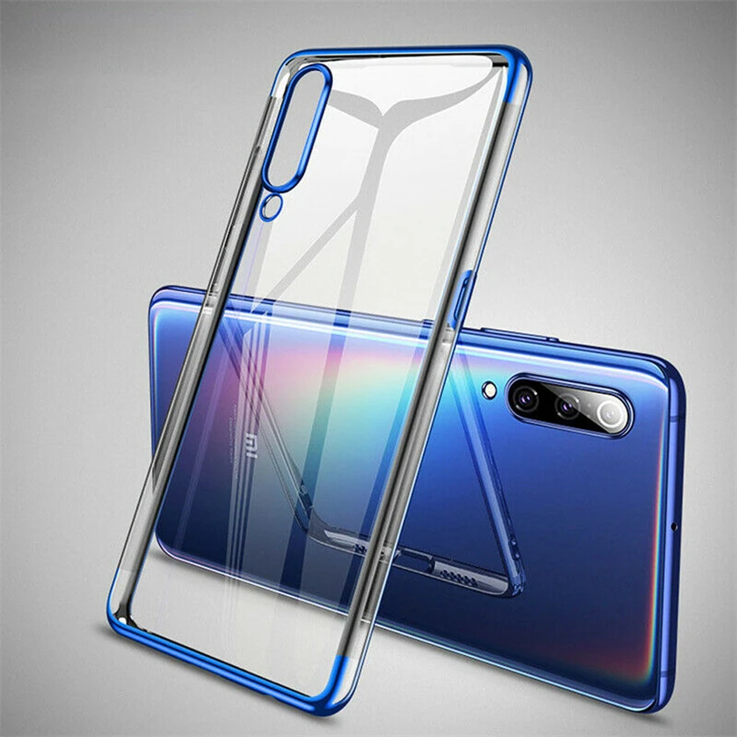 Ультратонкий чехол для телефона Xiaomi Pocophone F1 блестящий из ТПУ с покрытием Mi A1 A2 A3 8 9