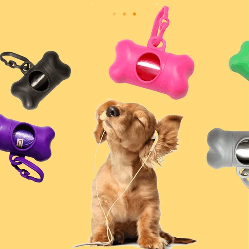 Pet-Waste-Bag-Dispenser Waste-Poop-Bag Small Dispenser-Holder Dog Outdoor for Bone-Shape