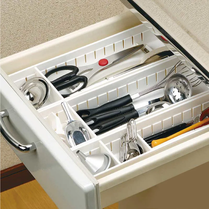 

Adjustable Drawer Organizer Plastic Storage Box Makeup Cosmetic Organizers Container Home Office Jewelry Storage Organizador
