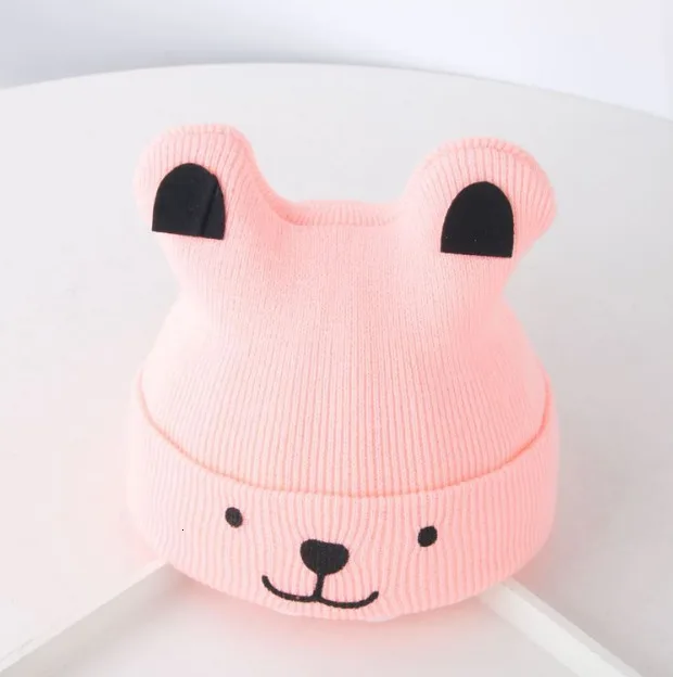 04 Милые шапки Bomber Puppy Kitty, вязаные шапки с вышивкой Kawaii, шапки бини, осенне-зимние повседневные вязаные детские шапки Skuilles - Цвет: 04