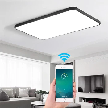 

Ultra-thin LED Ceiling Light Living Room Lamp Square Ceiling Lamp Modern Minimalist Bedroom Light Fixture with Remote Control