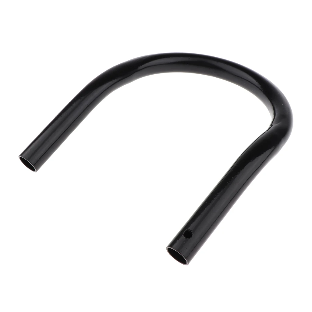 Motorcycle Upswept Backseat Rear Seat Hoop Bracket Frame Loop Brat Seat Cushion Armrest Hand Rail 175mm, Universal Fit, Black