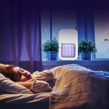 

LED Rechargeable Electric Mosquito Swatter Network Bug Zapper Killer Trap