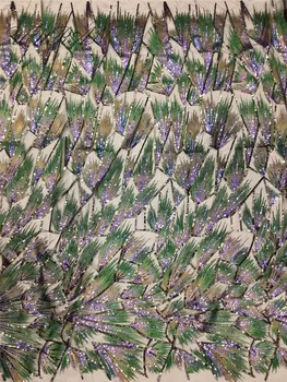 

African Net Lace Fabric Wholesale French Tulle Lace Fabric with Sequins for Wedding Party Dress