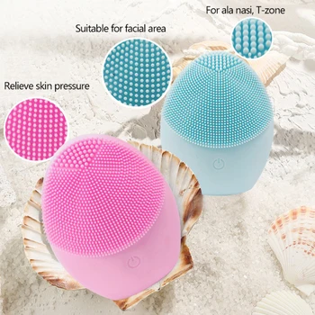 

Electric Facial Cleansing Brush Vibration Deep Cleaning Face Silicone Beauty Eye Massage Face Cleansing Instrument