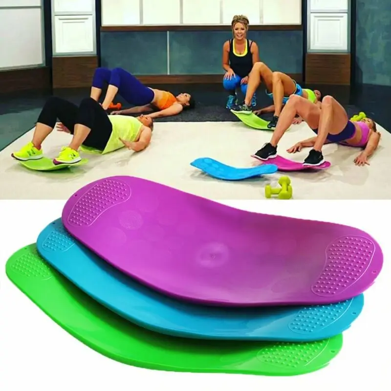 Twisting Fitness Balance Board Workout Yoga Gym Fitness Training Prancha Abdominal Leg Training Balance Exercise + Non-slip Mat waist twisting disc,balance board