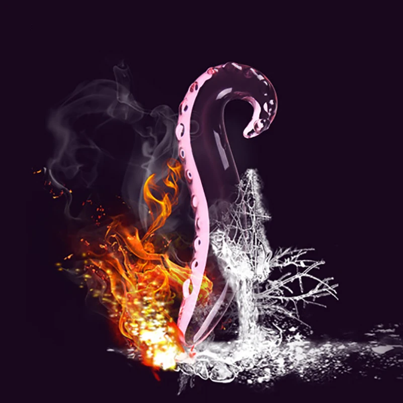 hh020 Glass plug sea horse anal Tentacle Dildo (6)