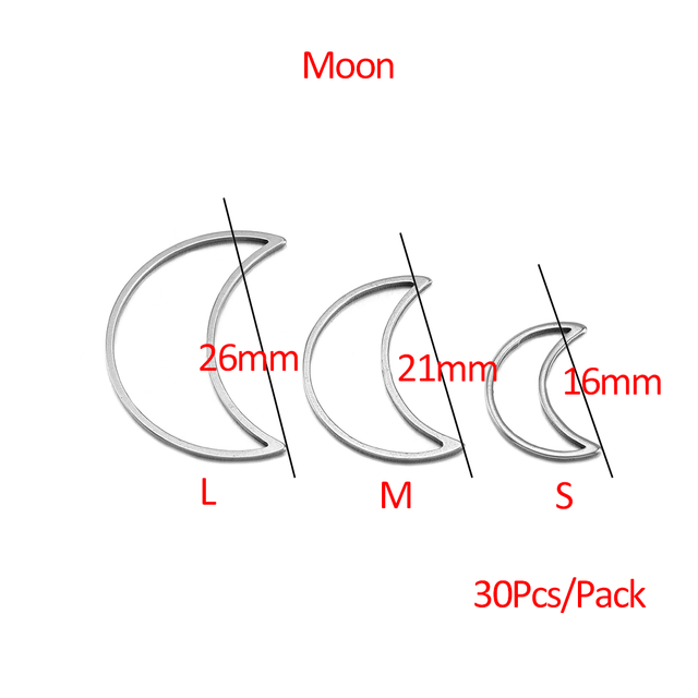Moon Star Heart Square Charm Stainless Steel Pendant Open Bezels Hollow Pressed Resin Frame Mold Bezel DIY Jewelry Making