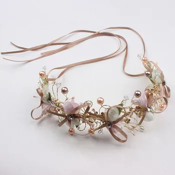 

Bridal Hair Band Bow Travel Performance Garland Hair Hoop Wedding Headdress Wedding Accessories Jewelry Crown Wreath