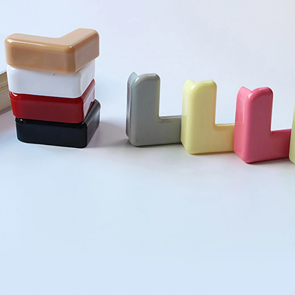 5Pcs Silica Gel Desk Corner Protection L Shape Solid Color Safety Baby Furniture Edge Table Desk Corner Protection Cover