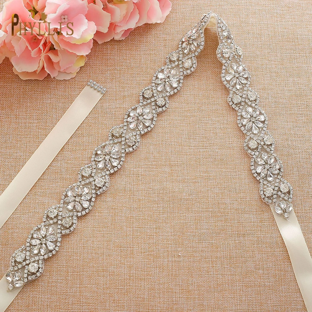 S07 Silver Waist Belts for Women Bridal Dresses Belts Wedding Crystal Belt Formal Wear Belts Maternity Belts Lady Party Belt rainie sean white belt women real leather belts for women pin buckles cowskin red black camel waist belt ladies