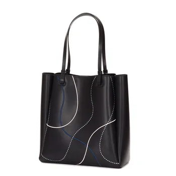 

Women's Handbag 2019 New Shoulder Bags 2 Pieces Lady's Genuine Leather Totes Multi-purpose combination Large Embroidery package