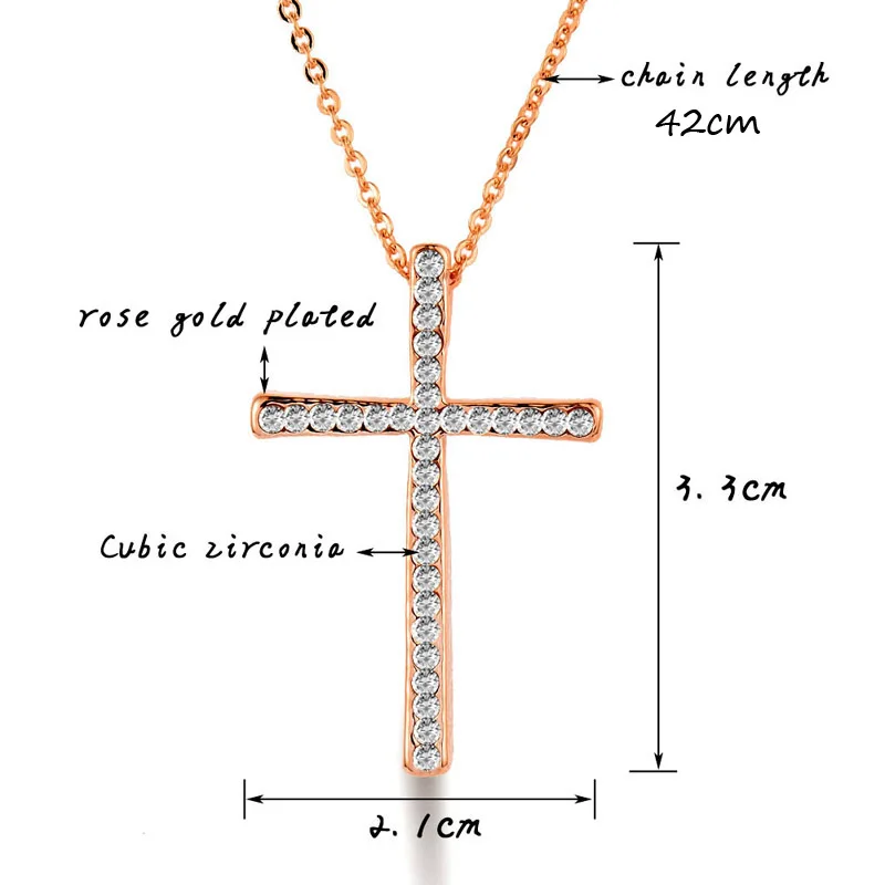 SINLEERY Silver Color Rhinestone Cross Stainless steel Pendant Necklace  Chain For Women And Girl Choker Free Shipping