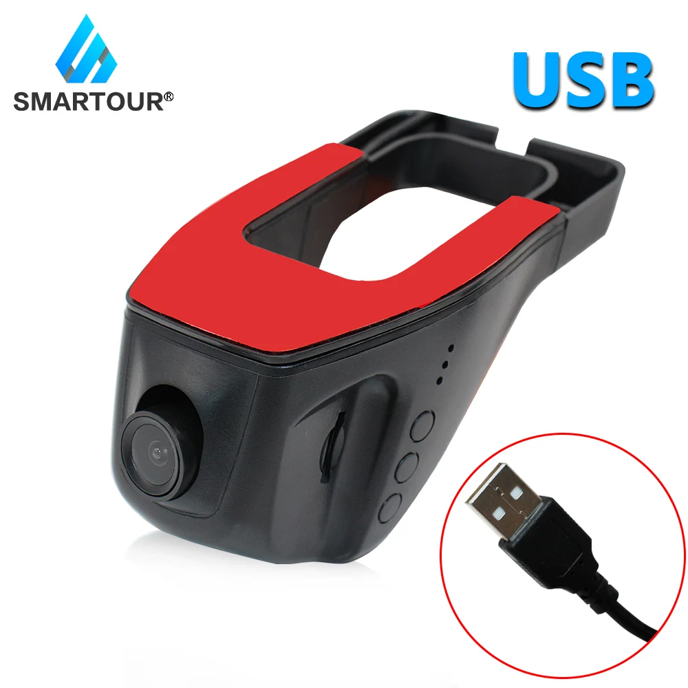 Автомобильный видеорегистратор Smartour с USB GPS HD 1080P для Android автомобильные