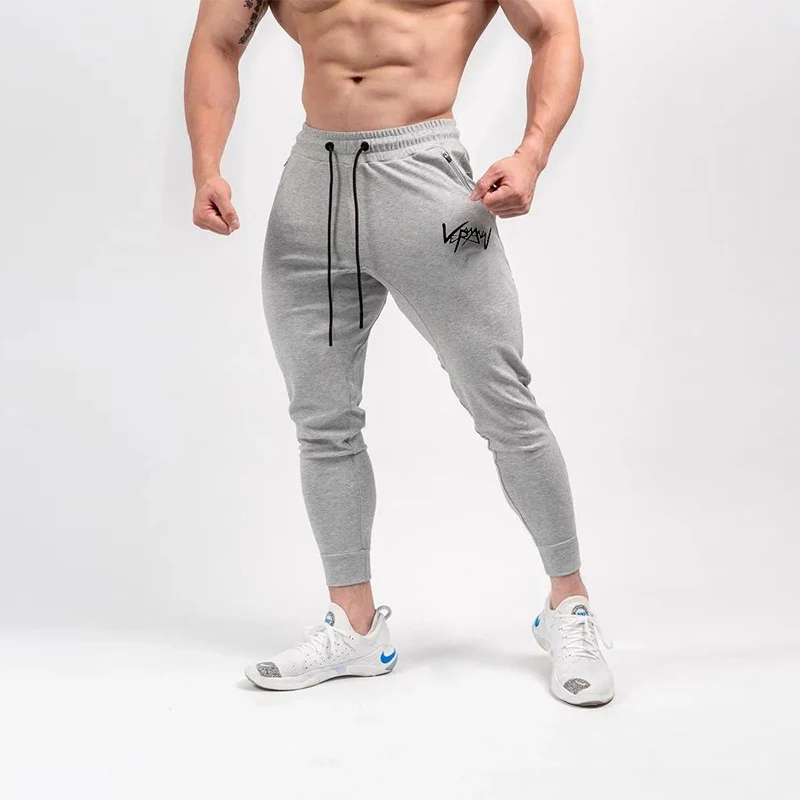 Men's Pants Fitness Skinny Trousers Spring Elastic Bodybuilding Pant Workout Track Bottom Pants Men Joggers Sweatpants mens running pants Sweatpants