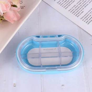 

1PC Portable Pill Box Travel Dustproof Medicine Sub Box Moisture-proof Pill Container Six-compartment Pill Box Plastic Pill Stor