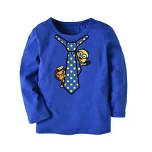 Осенняя футболка для мальчиков в европейском и американском стиле новая стильная разноцветная хлопковая осенне-зимняя универсальная рубашка с длинными рукавами