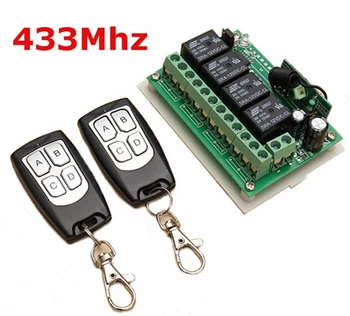 

LEORY Hot 12V 4CH Channel 433Mhz Wireless Remote Control Switch Integrated Circuit With 2 Transmitter DIY Replace Parts Tool Kit