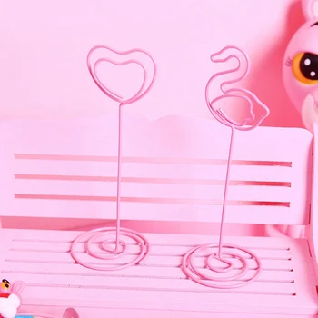 

Hot Sale Cute Metal Note Photo Folder Decorative Tabletop Decoration Office School Supplies Clips Stationery New Arrival