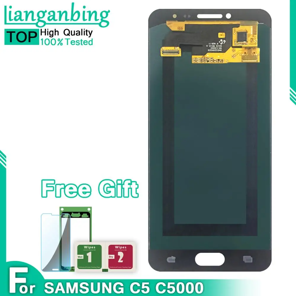 Новый ЖК дисплей Super AMOLED C5 C5000 100% протестированный рабочий сенсорный экран в сборе