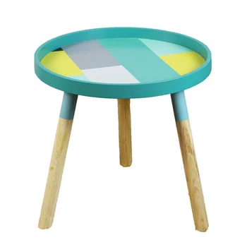 

Small Fresh Mini Coffee Tables Creative Wood Low Round Tables Living Room Home Furniture Home Decoration Accessories