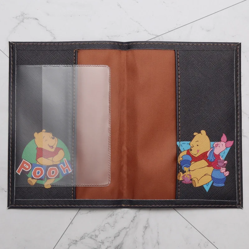 Disney Fashion PU Passport Cover Frozen 2 Elsa Mickey Winnie Cartoon Print Girls Boys ID Card Holder Travel Ticket Passport Case