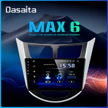 

Dasaita 1 Din Car Radio Android 9.0 for Hyundai Verna Solaris I25 2010 2011 DSP 9" Multi Touch Screen GPS Stereo MP3 64GB ROM