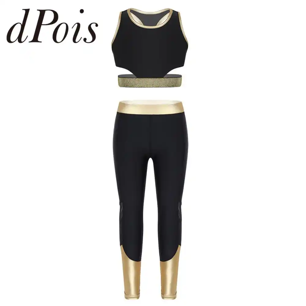 girls dance leggings and crop top