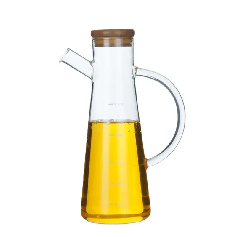 

Glass 500ml Olive Oil Jar Vinegar Bottle Kitchen Sauce Cruet Dispenser Tool for kitchen accessories