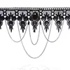 2022 Fashion Sexy Gothic Chokers Crystal Black Lace Neck Choker Necklace Vintage Victorian Women Chocker Steampunk Jewelry ► Photo 2/6