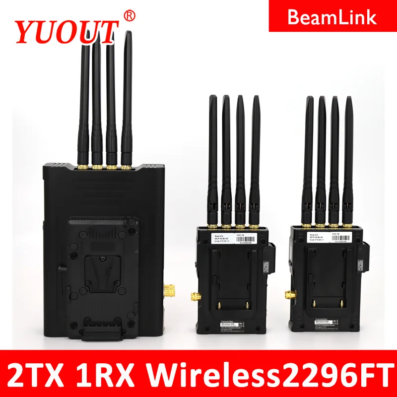 2TX и 1RX HDMI SDI беспроводной HD видео передатчик приемник 1080P Профессиональный для