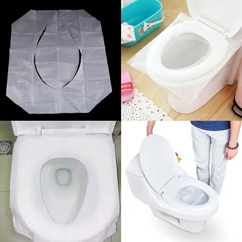 

10pcs/lot Disposable Toilet Seat Covers Portable Seat Paper Toilet Mat Safety for Travel Camping Bathroom Toilet Accessiories