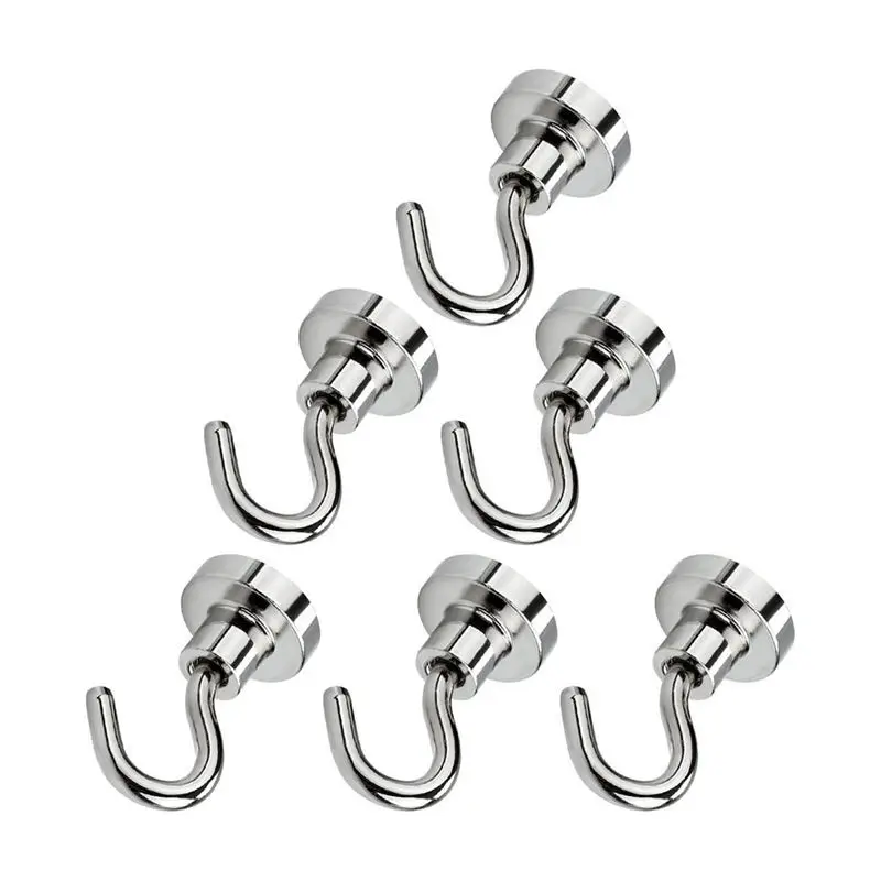 

ELEG-Magnetic Hooks,6x Cruise Hooks Set For Hang And Add Storage, Powerful Heavy Duty Neodymium Magnet Hook