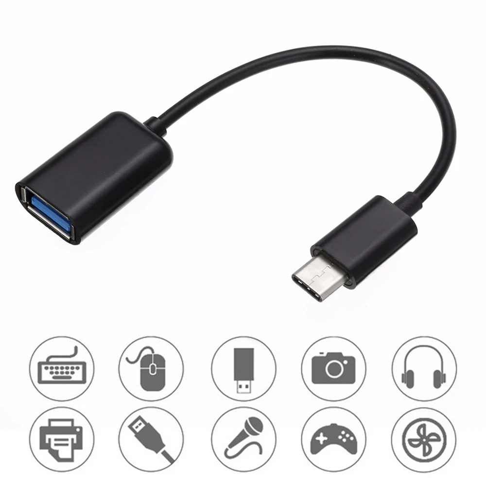 Type C USB 3,1 штекер для OTG type-A Женский адаптер Шнур для Android LeTV huawei Oppo Vivo планшетный ПК samsung смартфон