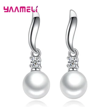 

Hot Sale Natural Pearl Earrings For Women Freshwater AAAA Pearl Drop Earring Accessories 925 Sterling Silver Earrings For Women