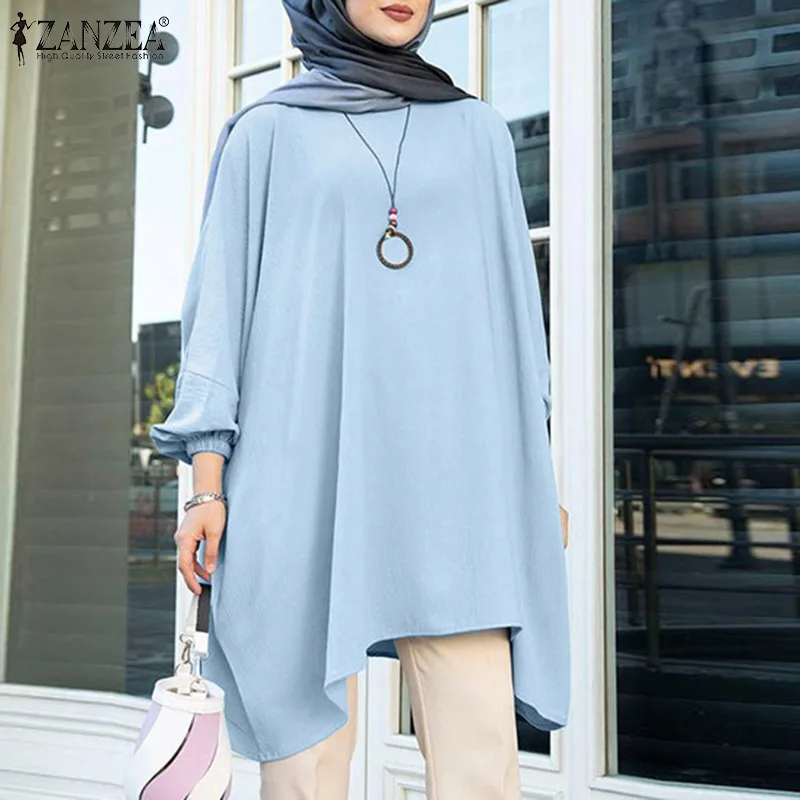 Fashion Muslim Blouse Women Long Sleeve 