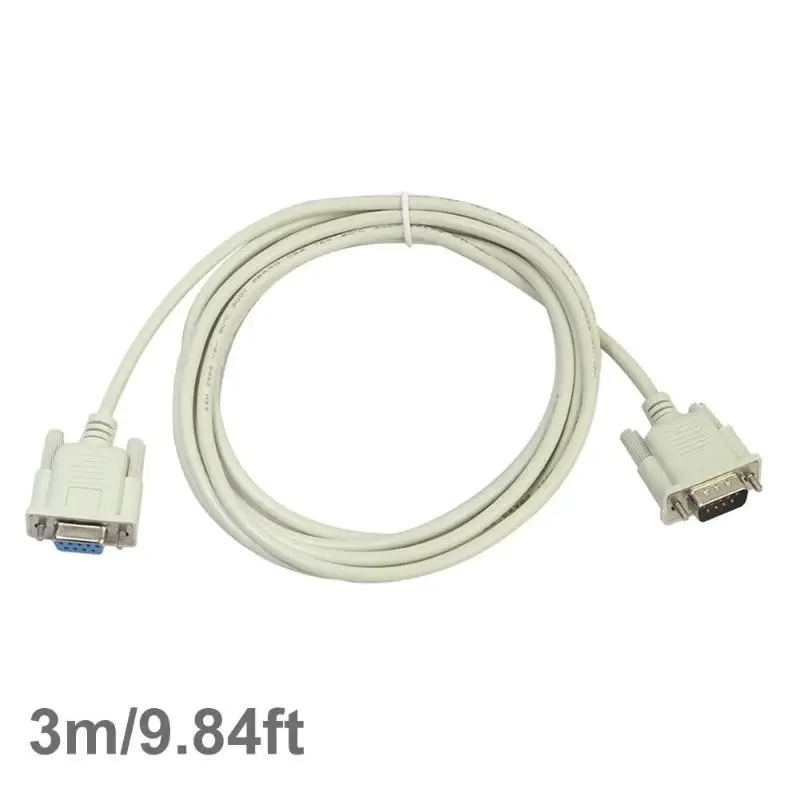 1.5M 3M 5M Serial RS232 9-Pin Male to Female DB9 9-Pin PC Converter Extension Transfer Data Cable Extending Wire for Computer