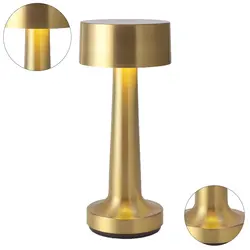 Lampe LED Vintage Rechargeable à piles, alimentée par batterie, chaude, luminaire décoratif d'intérieur, idéal pour une Table de chevet, un bureau, une chambre à coucher ou un Restaurant 