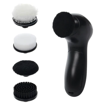 

For Leather Useful Shine Polisher Hand Held Cleaning Set Shoe Brush Automatic Electric Portable Travel 4 Brushes Bags Car Seat