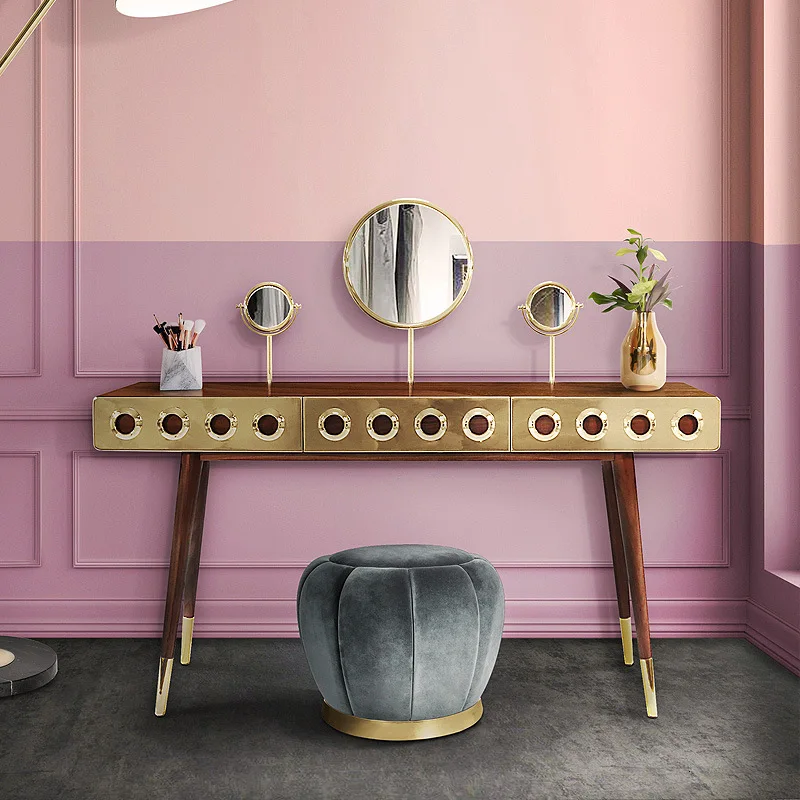 Household small stool fashion creative fitting room cloth art change shoes stool makeup round stool modern simple