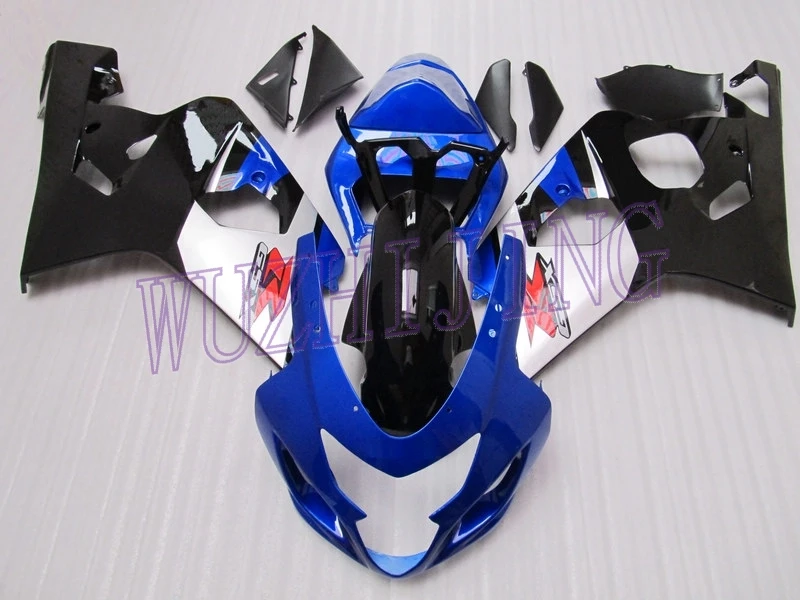 Обтекатели GSX R 750 04 Пластиковые обтекатели GSX R 750 05 синий черный белый Abs обтекатель GSXR750 2004-2005 K4