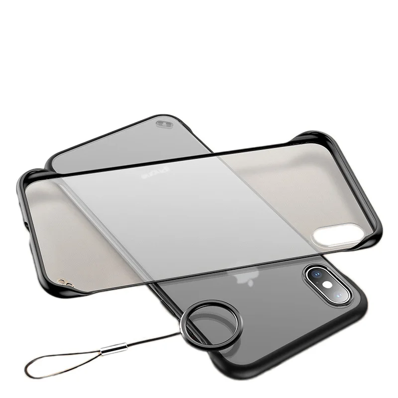 

Ultra-thin Four corners Anti-knock no frame Matte phone case for iPhone 6 7 8 plus X XS XR XS MAX Transparent cover for Apple