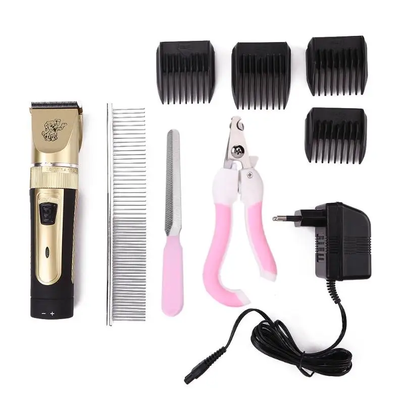 

Electric Pet Dogs Cats Push-Shears Rechargeable Hairdressing Suit Hair Grooming Trimmer Beauty Scissors Pet Hair Clipper EU