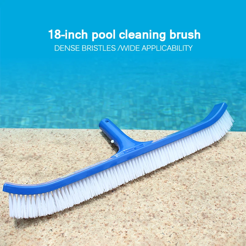 

18 Inch Outdoor Swimming Pool Brush Durable Pool Cleaner Vacuum Algae Cleaning Brush Head Moss Removal Brush Cleaner
