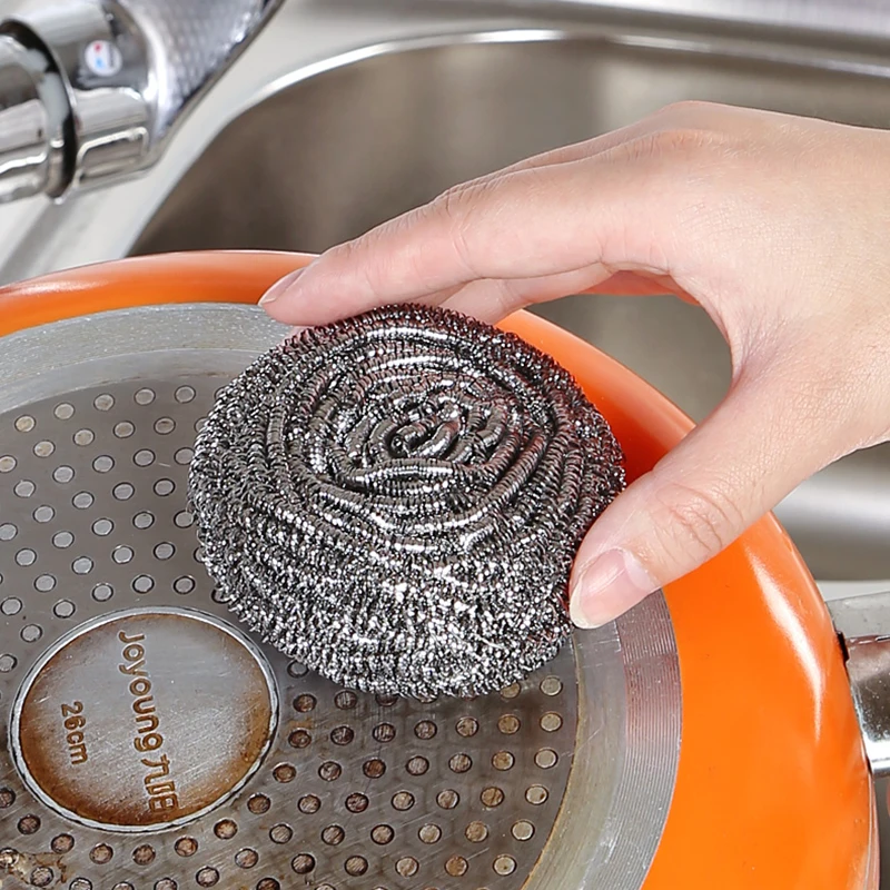 6 Aluminum Scrubbing Sponges Stainless Steel Scrubber Dish Wash Scourer  Kitchen