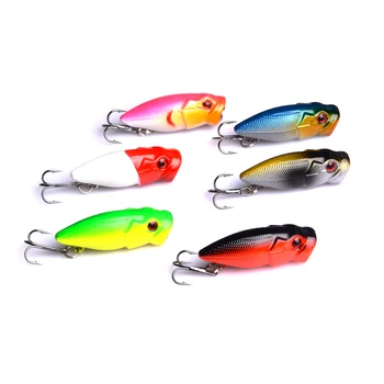 

60pcs/lot Small Poppers fishing lures hard bait 3.5CM 3G fish wobbler isca artificial lure tackle pesca sinking popper wholesale