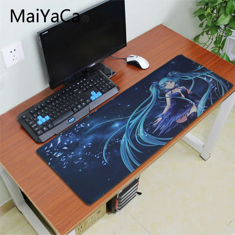 Lock Edge 30x60cm Maiyaca Hatsune аниме Мику девочка коврик для мыши игровой коврик для мыши xl скоростной игровой коврик клавиатура Коврик для мыши стол для портативного компьютера ноутбука коврик - Цвет: Lock Edge 30x60cm