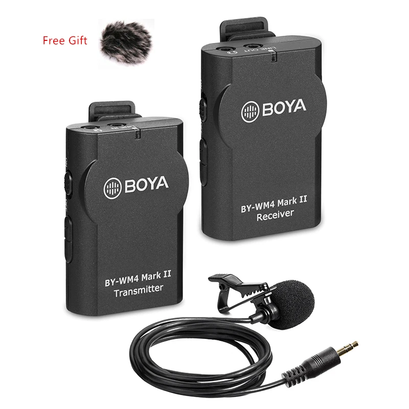 BOYA BY WM4 Pro/BY Mark II беспроводной Студийный конденсаторный микрофон петличный лацкан