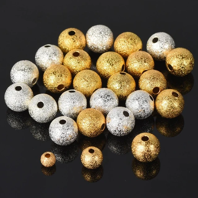 Loose Beads Gold Silver Spacer  Color Silver Gold Spacer Beads - Plated  Gold Color - Aliexpress