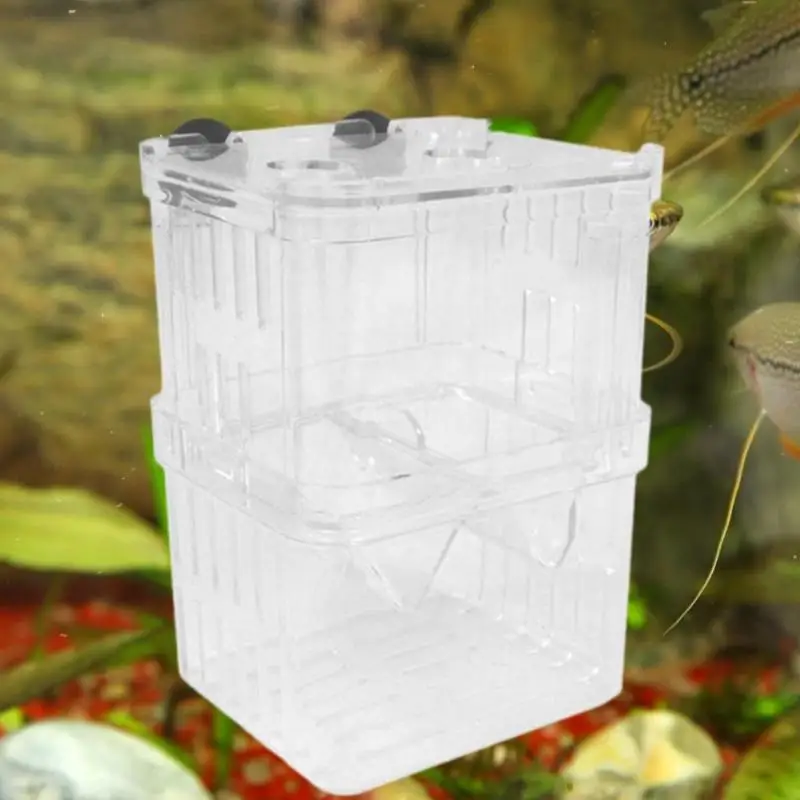 Многофункциональная акриловая рыбоводство изоляционная коробка двухслойная комбинация экономит пространство изысканный инкубационный аквариум инкубатор